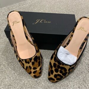 JCREW Haircalf simple mule flat